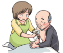 介護の体ふきに